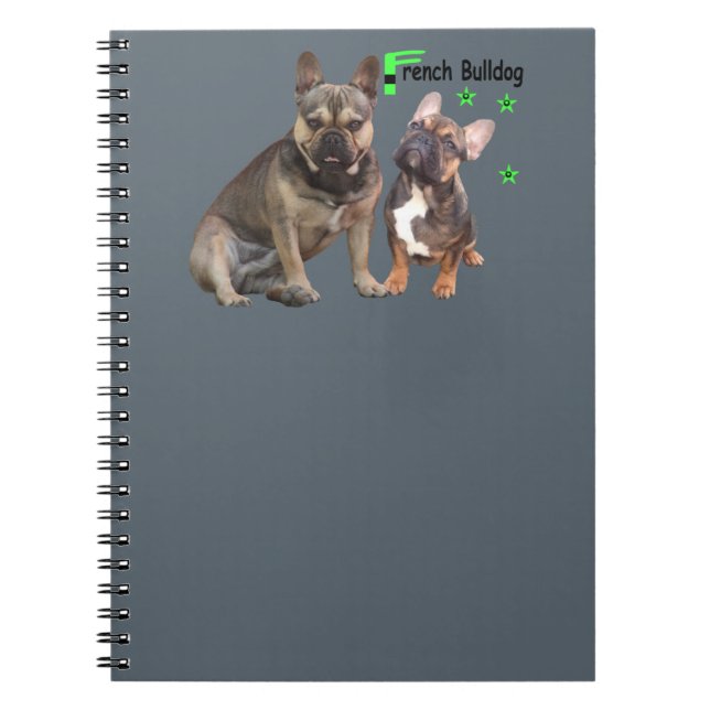 Notizblock französische Bulldoggen Notebook (Front)