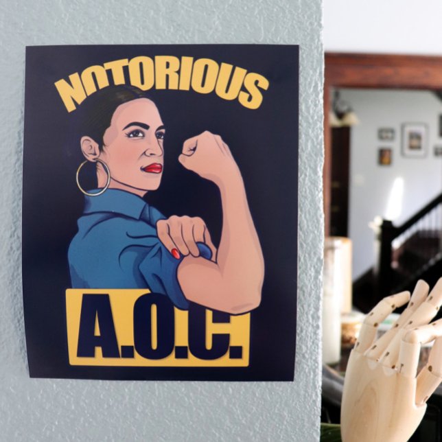 notorious AOC alexandria ocasio cortez retro rosie Postcard (Creator Uploaded)