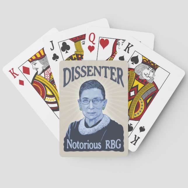 Notorious Dissenter Poker Cards (Back)