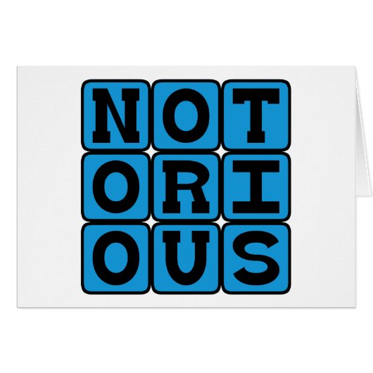 Notorious, Infamous Cards (Front Horizontal)