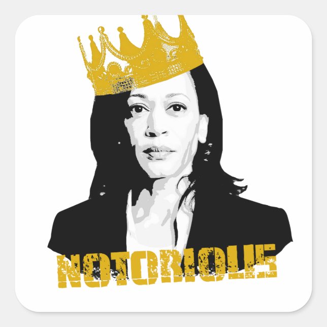 Notorious Kamala Harris Square Sticker (Front)
