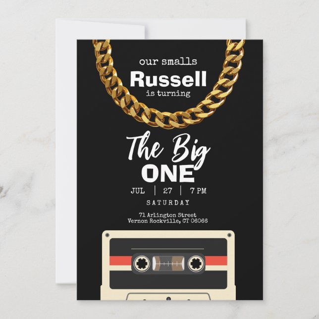Notorious One 1st Birthday Invitation (Front)
