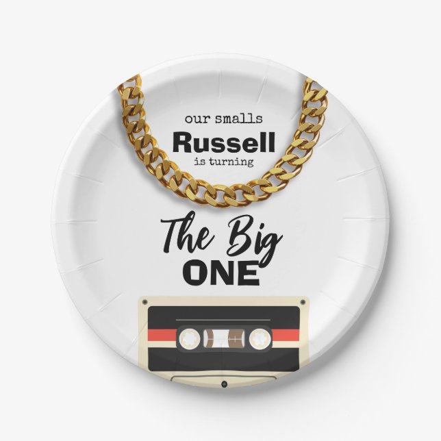Notorious One 1st Birthday Paper Plates (Front)