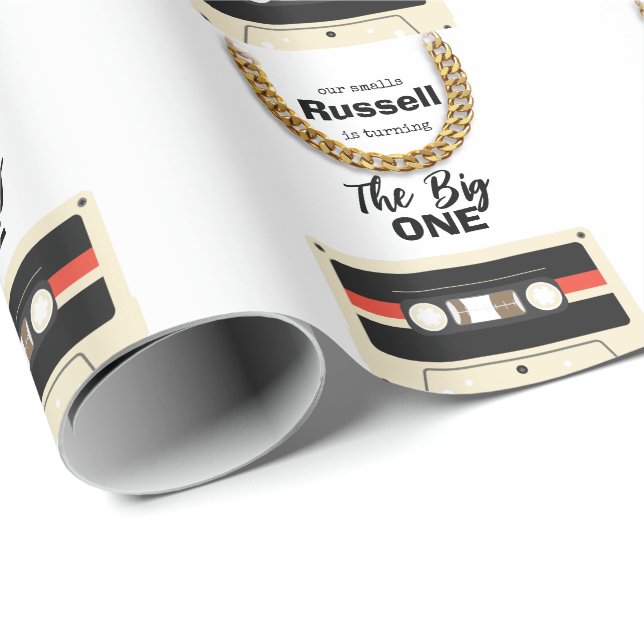 Notorious One 1st Birthday White Wrapping Paper (Roll Corner)