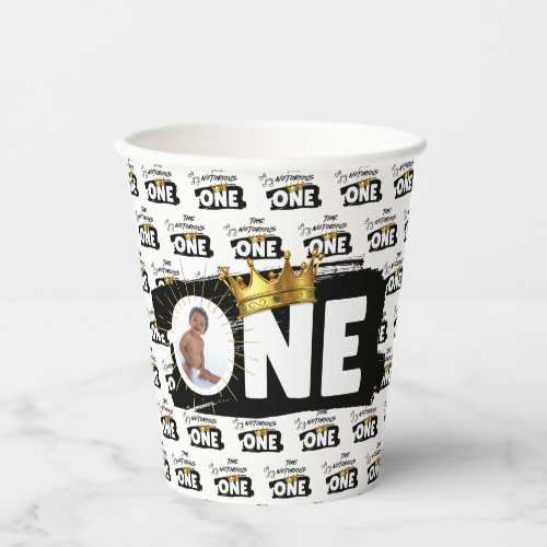 Notorious One Hip Hop 1st Birthday Photo Paper Cups