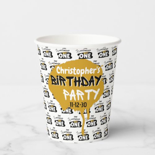 Notorious One Hip Hop 1st Birthday Photo Paper Cups