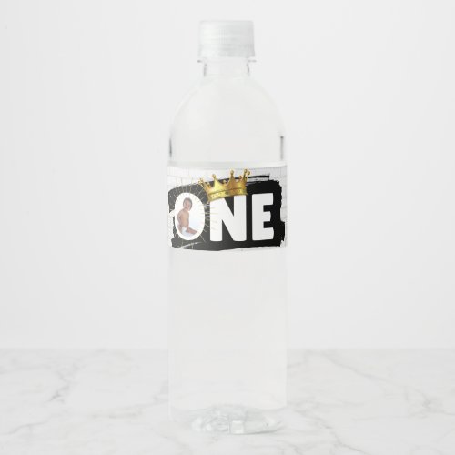Notorious ONE Hip Hop 1st Birthday Photo Water Bottle Label