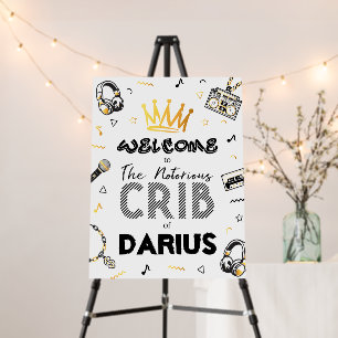 Notorious One Welcome Sign, The Big One Birthday F Foam Board