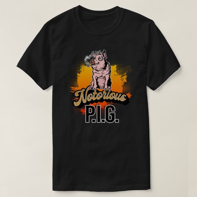 Notorious P.I.G. Sticker T-Shirt (Design Front)