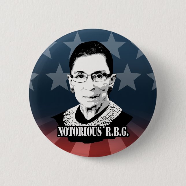 Notorious R.B.G. Pinback Button (Front)