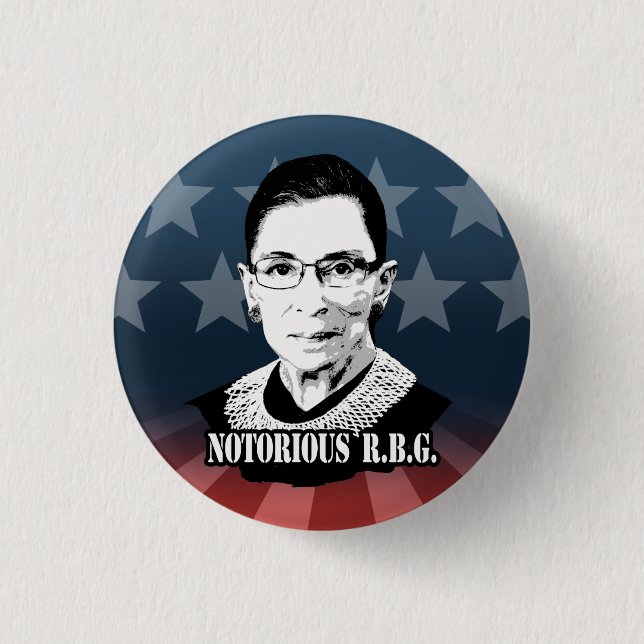 Notorious R.B.G. - Ruth Bader Ginsburg Button (Front)