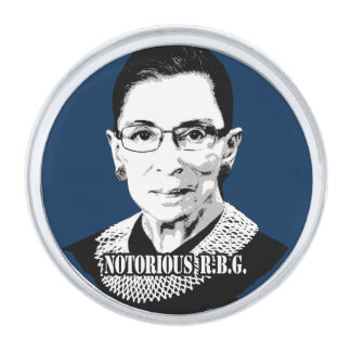 Notorious R.B.G. - Ruth Bader Ginsburg Silver Finish Lapel Pin