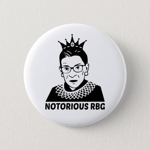 Notorious RBG BLACK _ Ruth Bader Ginsburg Button