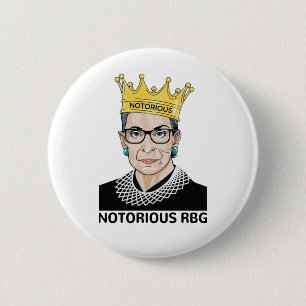 Notorious RBG BLACK - Ruth Bader Ginsburg Button