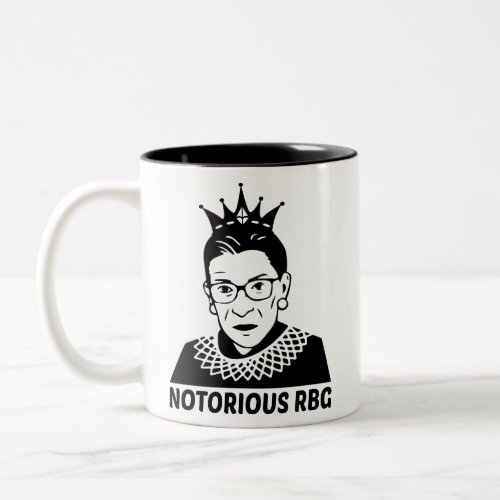 Notorious RBG BLACK _ Ruth Bader Ginsburg Two_Tone Coffee Mug