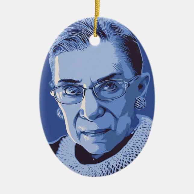 Notorious RBG Ceramic Ornament (Front)