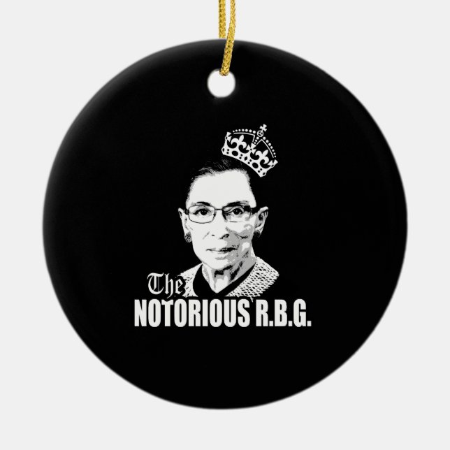 Notorious RBG Ceramic Ornament (Front)