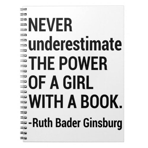 Notorious RBG Gift Ruth Bader Ginsburg Quote Notebook