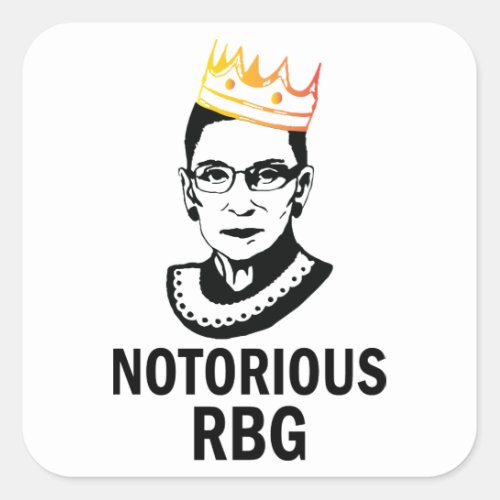 Notorious RBG GOLD _ Ruth Bader Ginsburg Square Sticker