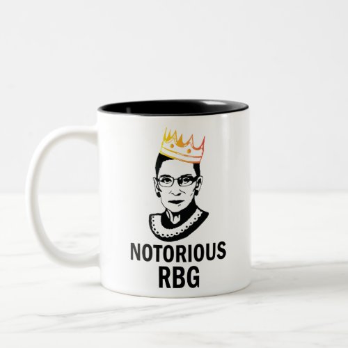 Notorious RBG GOLD _ Ruth Bader Ginsburg Two_Tone Coffee Mug