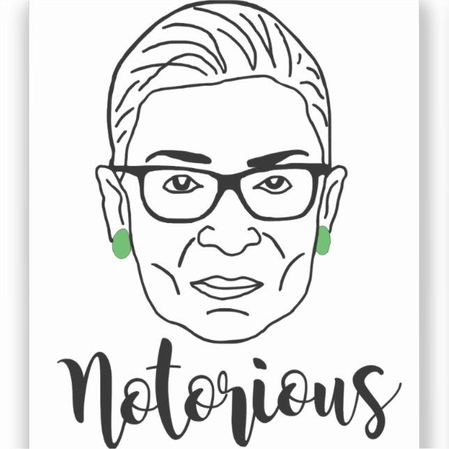 Notorious RBG Mug - Ruth Bader Ginsburg Sticker (Front)