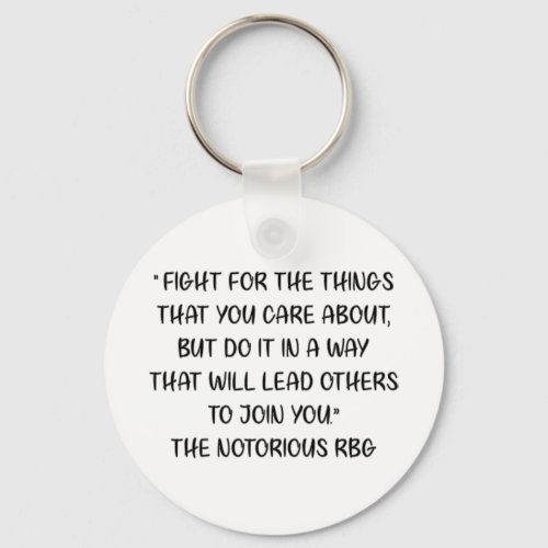 Notorious RBG Quote Keychain
