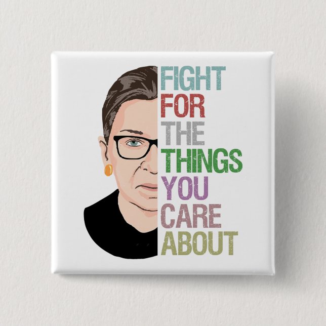 Notorious RBG Ruth Bader Ginsburg Button (Front)