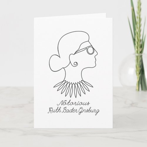 Notorious RBG Ruth Bader Ginsburg Card