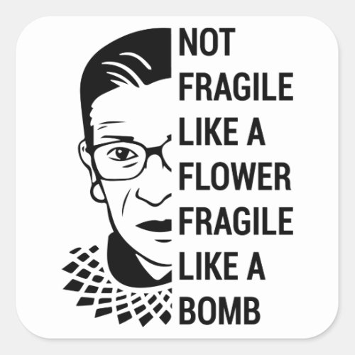 Notorious RBG Ruth Bader Ginsburg Feminist RBG Square Sticker