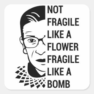 Notorious RBG, Ruth Bader Ginsburg, Feminist RBG Square Sticker