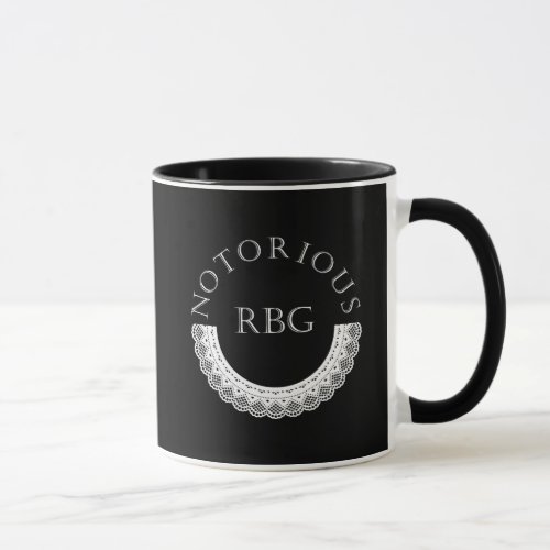 Notorious RBG Ruth Bader Ginsburg Lace Collar Mug