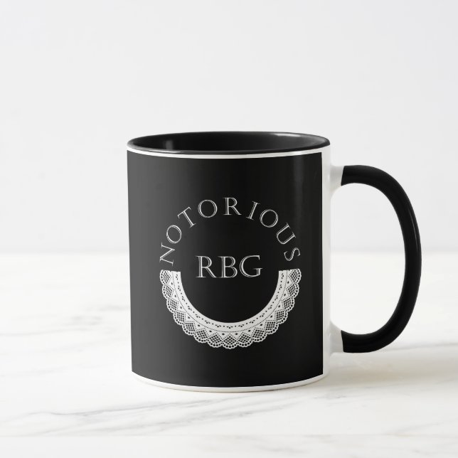 Notorious RBG Ruth Bader Ginsburg Lace Collar Mug (Right)
