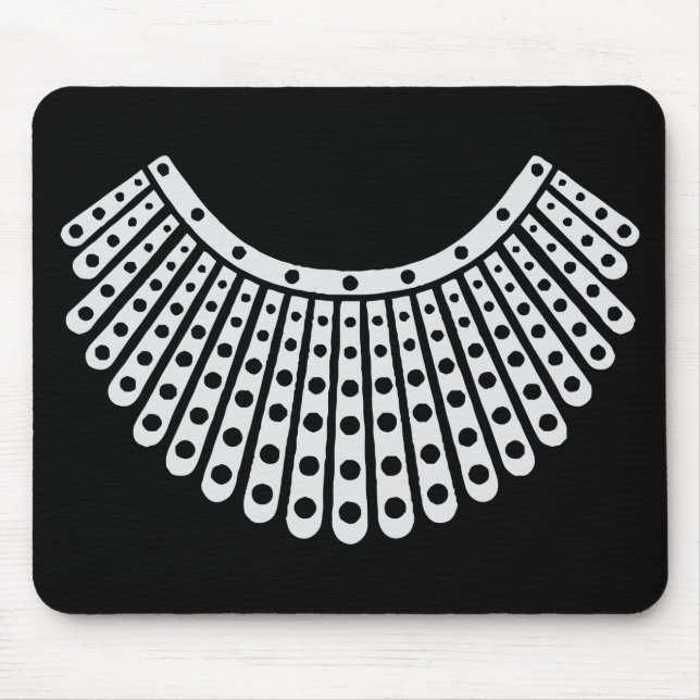 Notorious RBG, Ruth Bader Ginsburg, RBG collar Mouse Pad (Front)