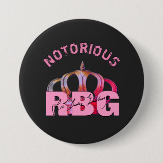 Notorious RBG Signature Monogram Button