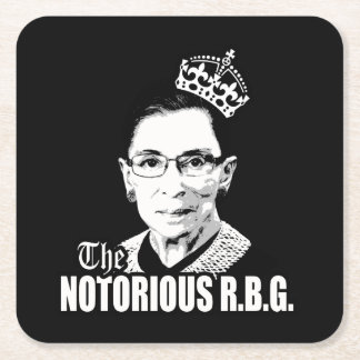 Notorious RBG Square Paper Coaster