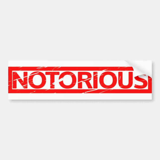 Notorious Stamp Bumper Sticker (Front)
