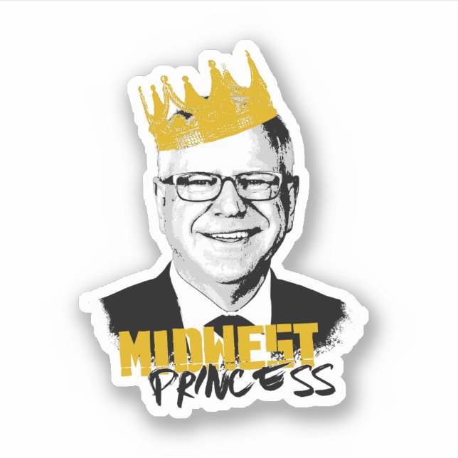 Notorious Tim Walz - Midwest Princess Sticker (Front)