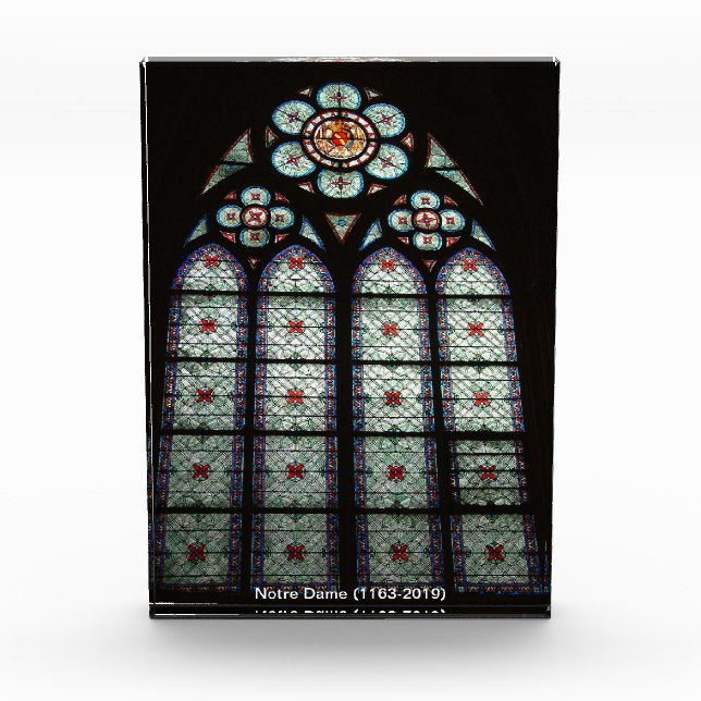 Notre Dame (1163-2019) Acrylic Award (Front)