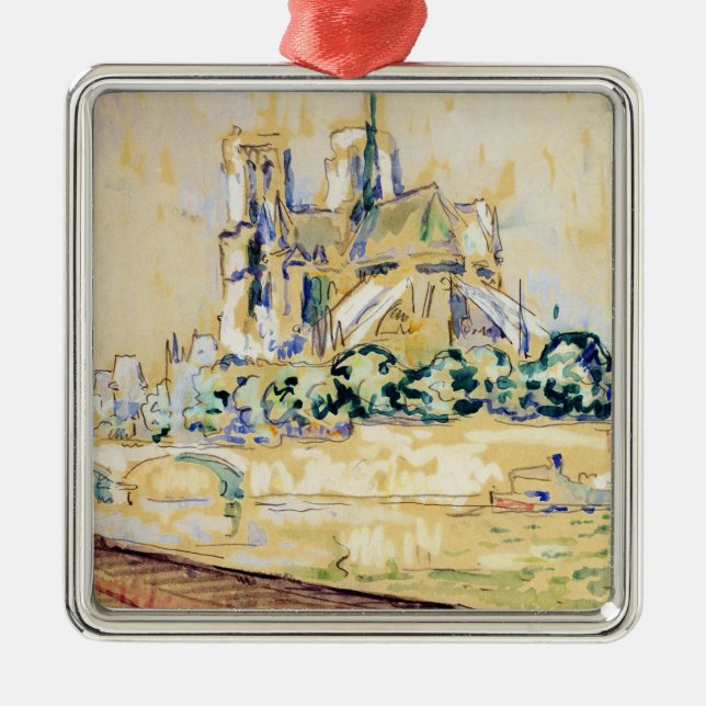 Notre Dame, 1885 Metal Ornament (Front)