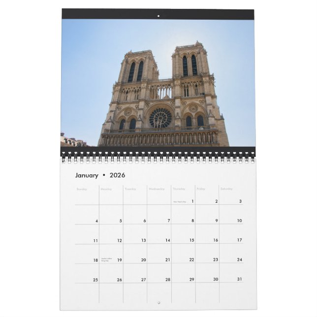 Notre Dame and Sainte-Chapelle Calendar 2014 (Jan 2026)