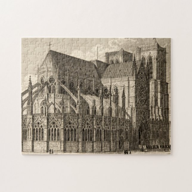 Notre-Dame Architecture Vintage Puzzle Gothic (Horizontal)