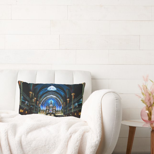 Notre Dame Basilica Lumbar Pillow (Couch)