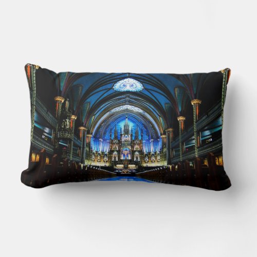 Notre Dame Basilica Lumbar Pillow