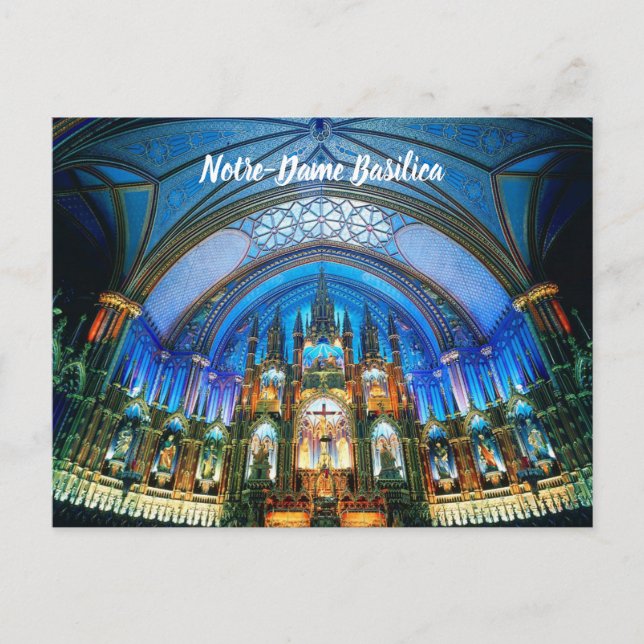 Notre-Dame Basilica Montreal Canada Postcard (Front)