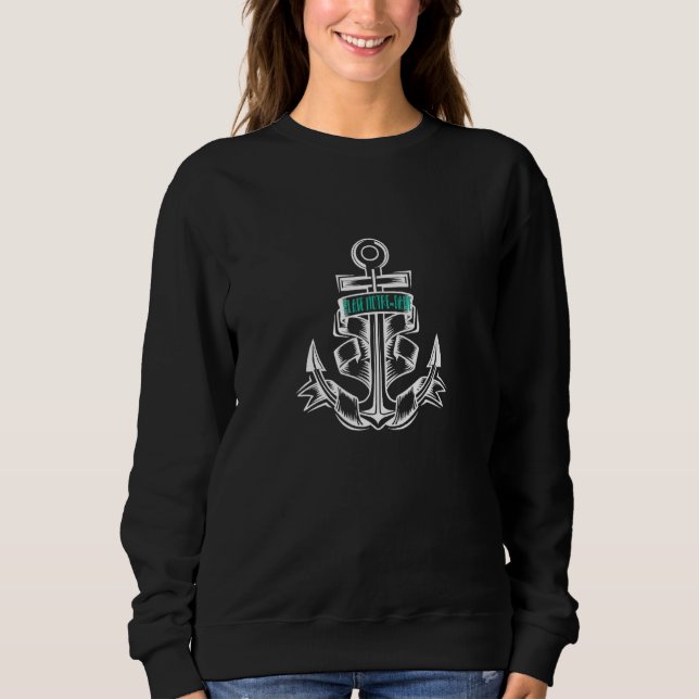 Notre Dame Beach France - Anchor Sweatshirt (Front)