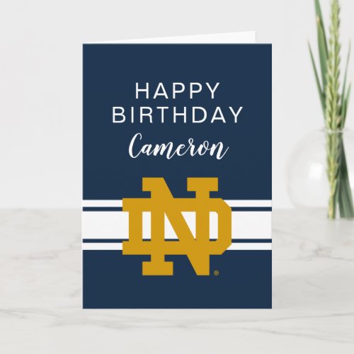 Notre Dame  Birthday Card