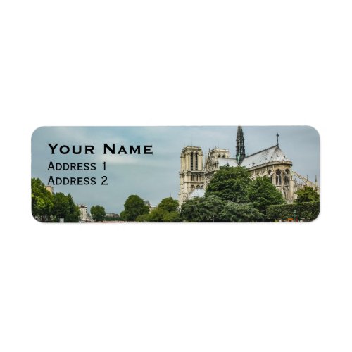 Notre Dame Cathedral in Paris Label