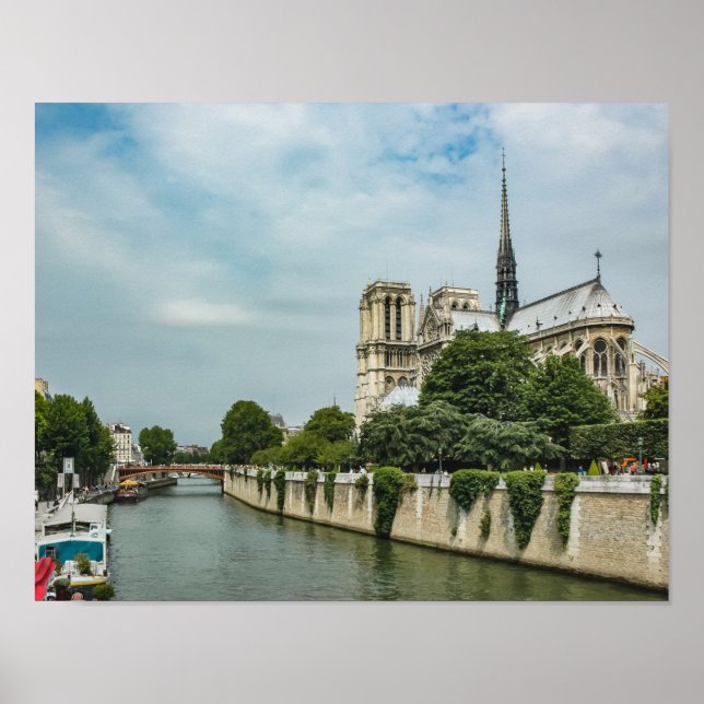 Notre Dame Cathedral in Paris Poster (Front)