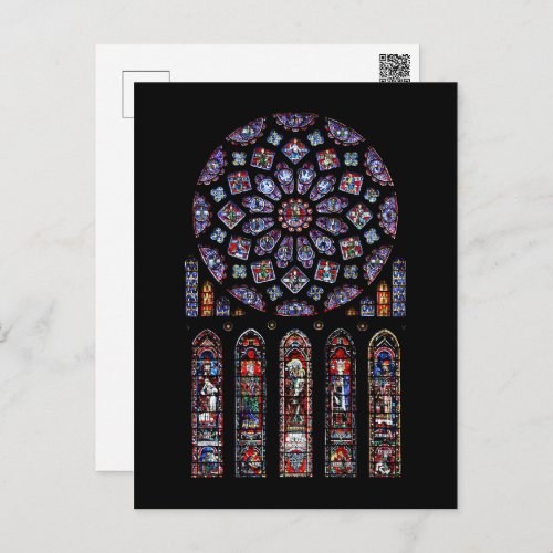 Notre Dame Cathedral North Rose Window Postcard