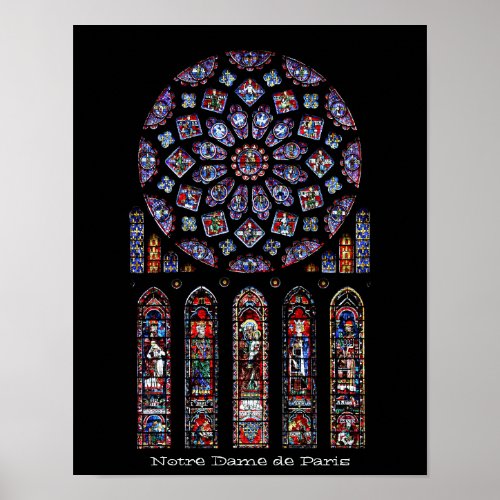 Notre Dame Cathedral North Rose Window Poster